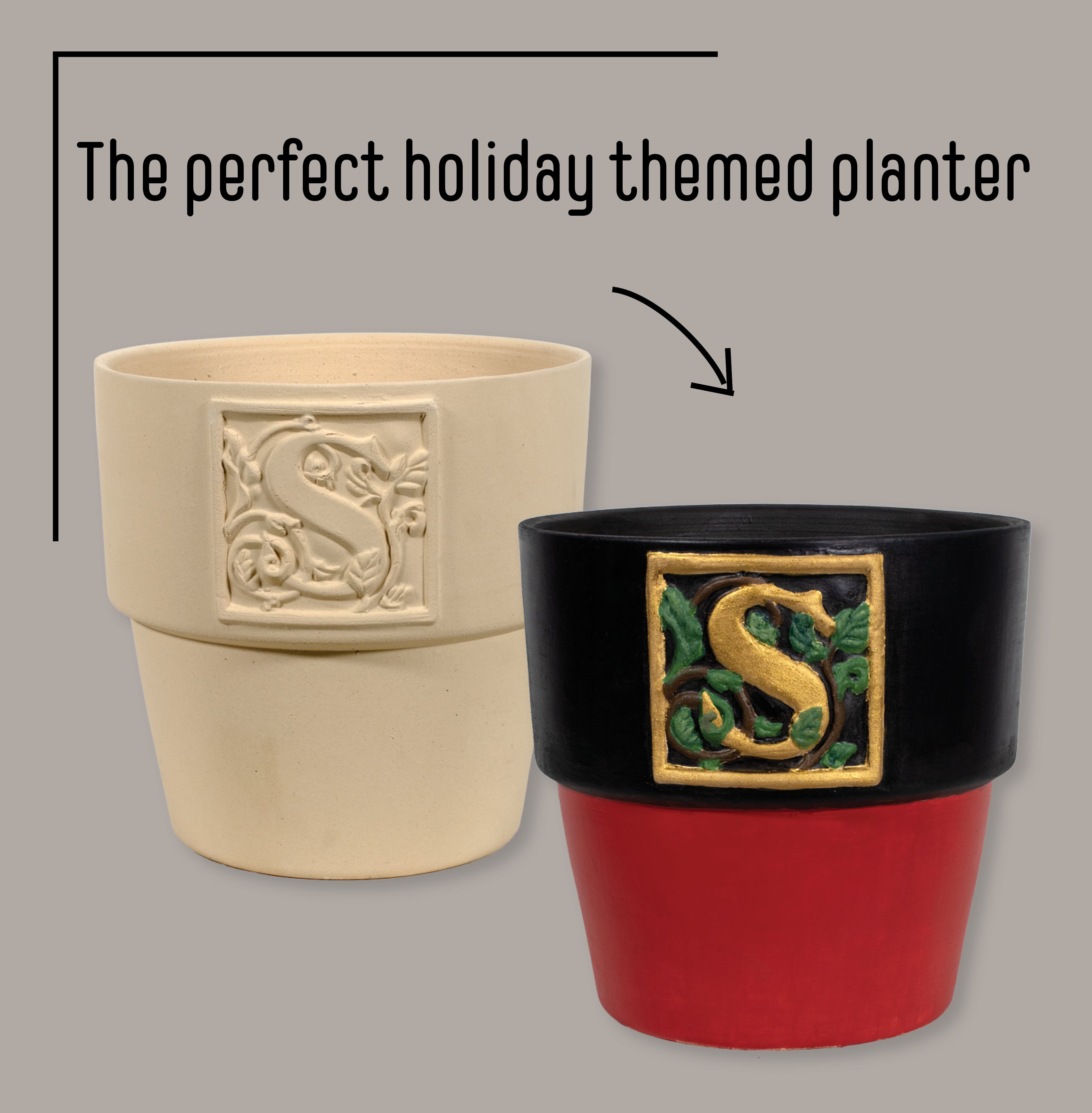 Bookplate Planter - Made to Order in Buff