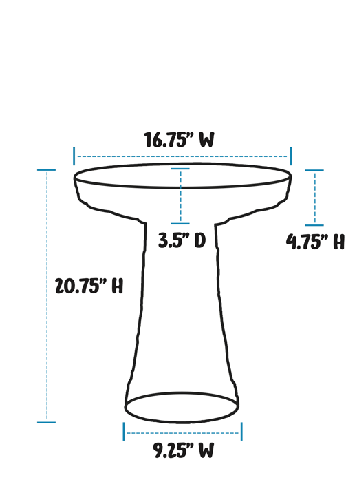 Handpainted DragonFly Birdbath Set