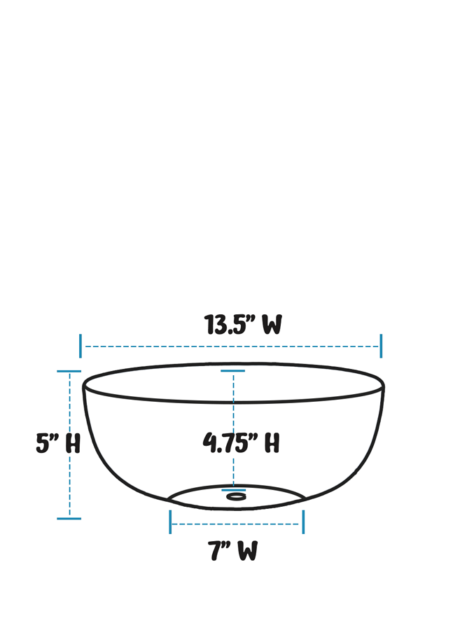 Wreath Low Bowl - Handpainted