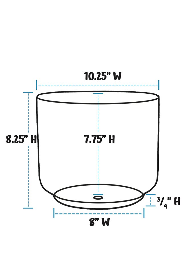 Mid Century Modern Planter (MCM) - Heaven Blue