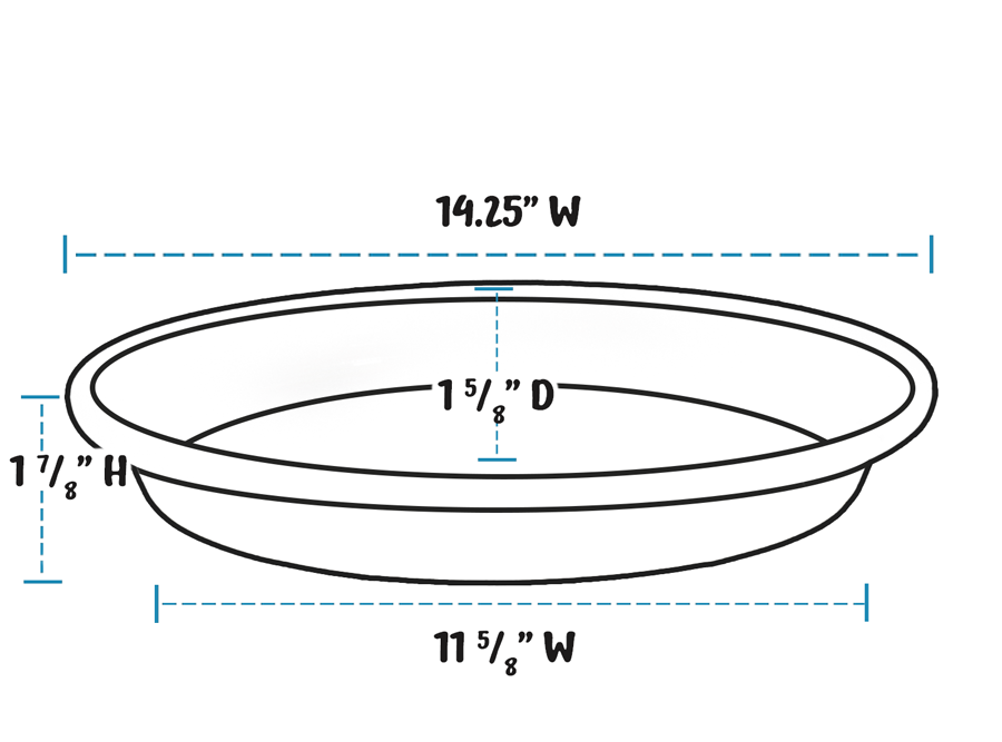 Large 14" Saucer 2pk - Various Colors