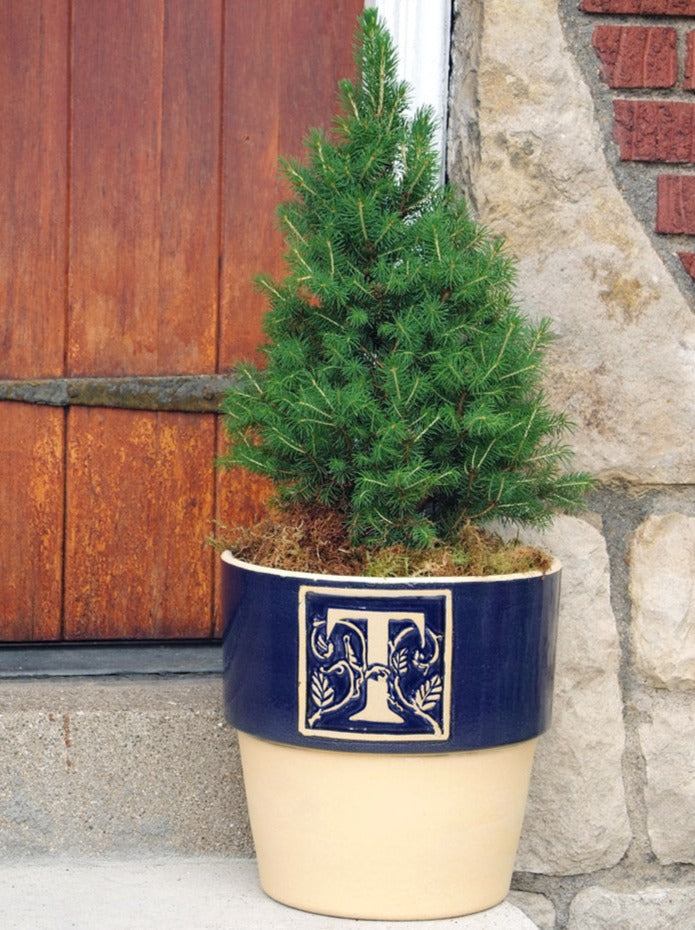 Bookplate Planter - Cobalt Blue A-Z