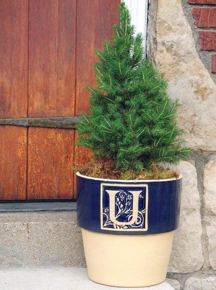 Bookplate Planter - Cobalt Blue A-Z