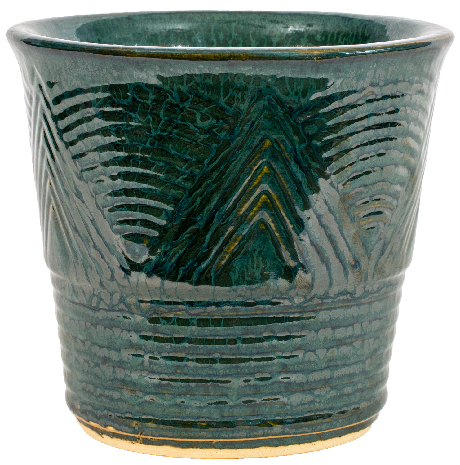 green ceramic indoor plant pots Adobe Planter