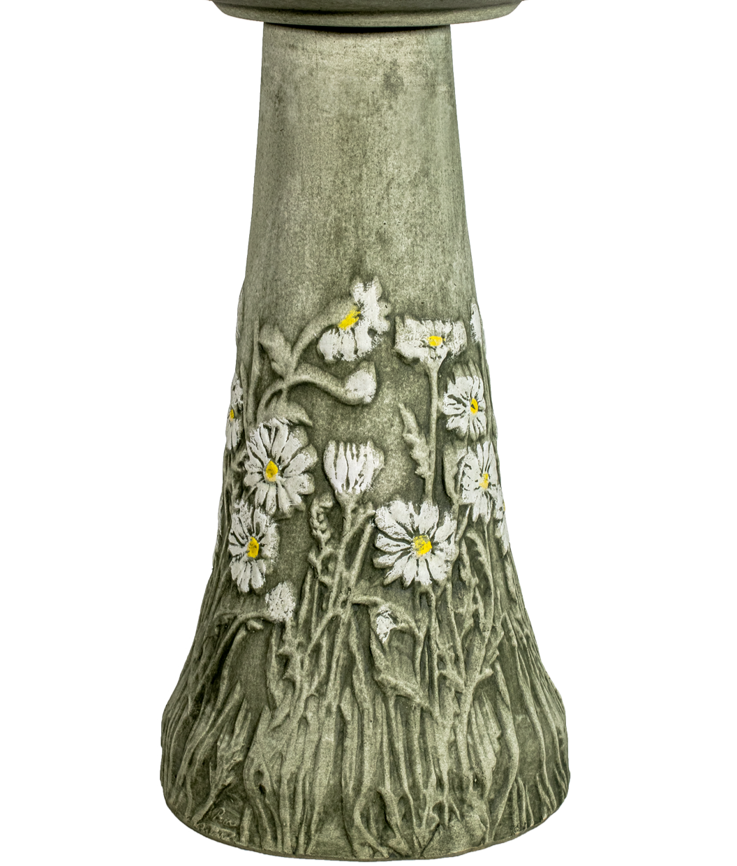 Handpainted Daisy Pedestal Aged BurleyPottery