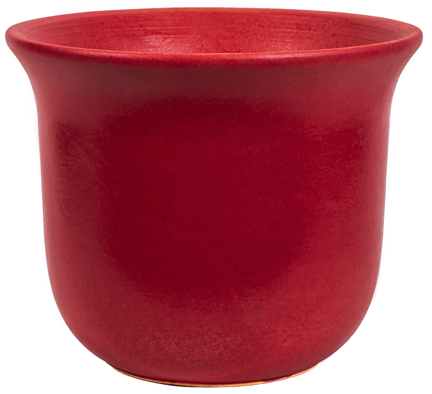 red plastic planter Flora 12" Planter