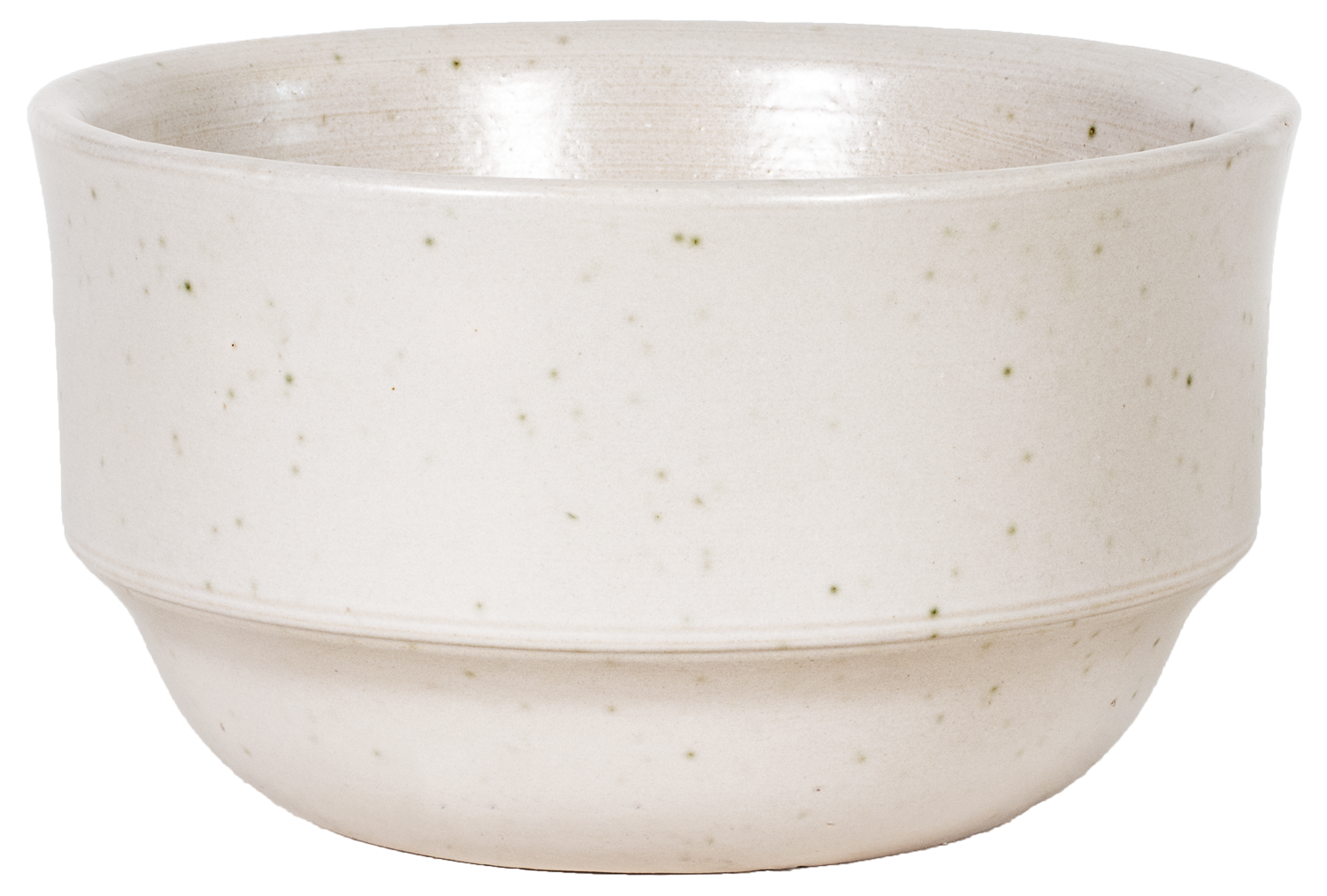 Medium rounded bowl planter in white glaze