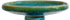 large turquoise modern ceramic birdbath top