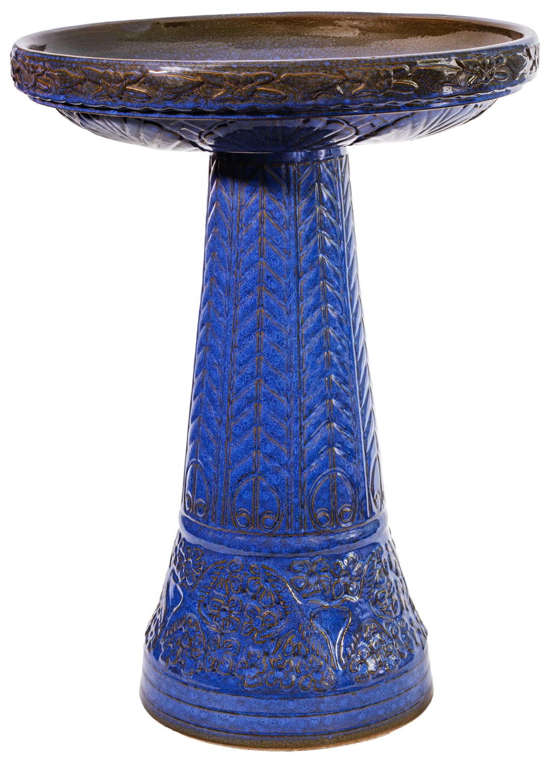 Summer Garden Birdbath Set - Blue Surf