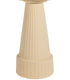 ceramic plain clay pedestal with vertical stripes
