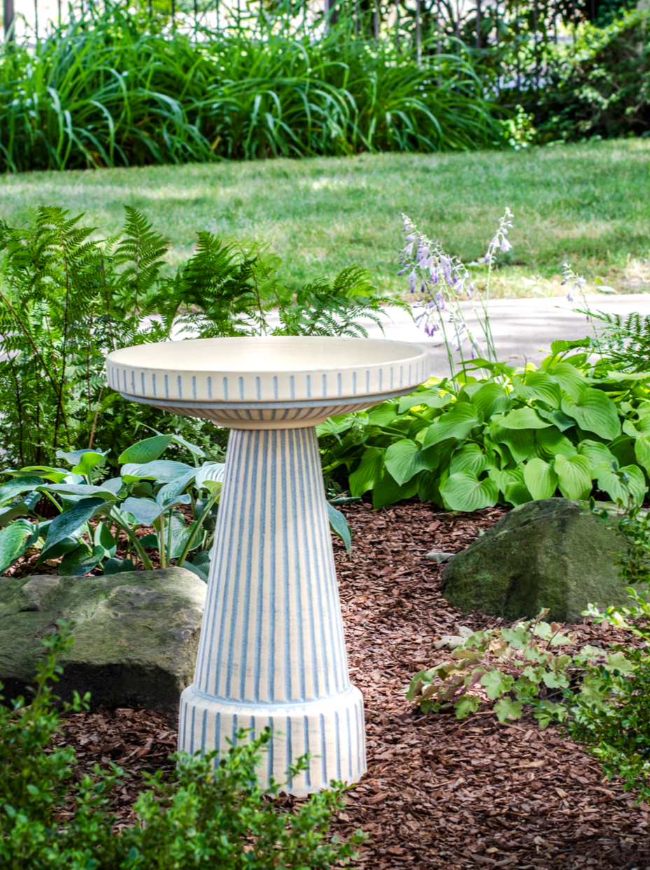 Universal Birdbath Set - Spanish Moss – BurleyPottery Universal Birdbath Set - Spanish Moss – BurleyPottery