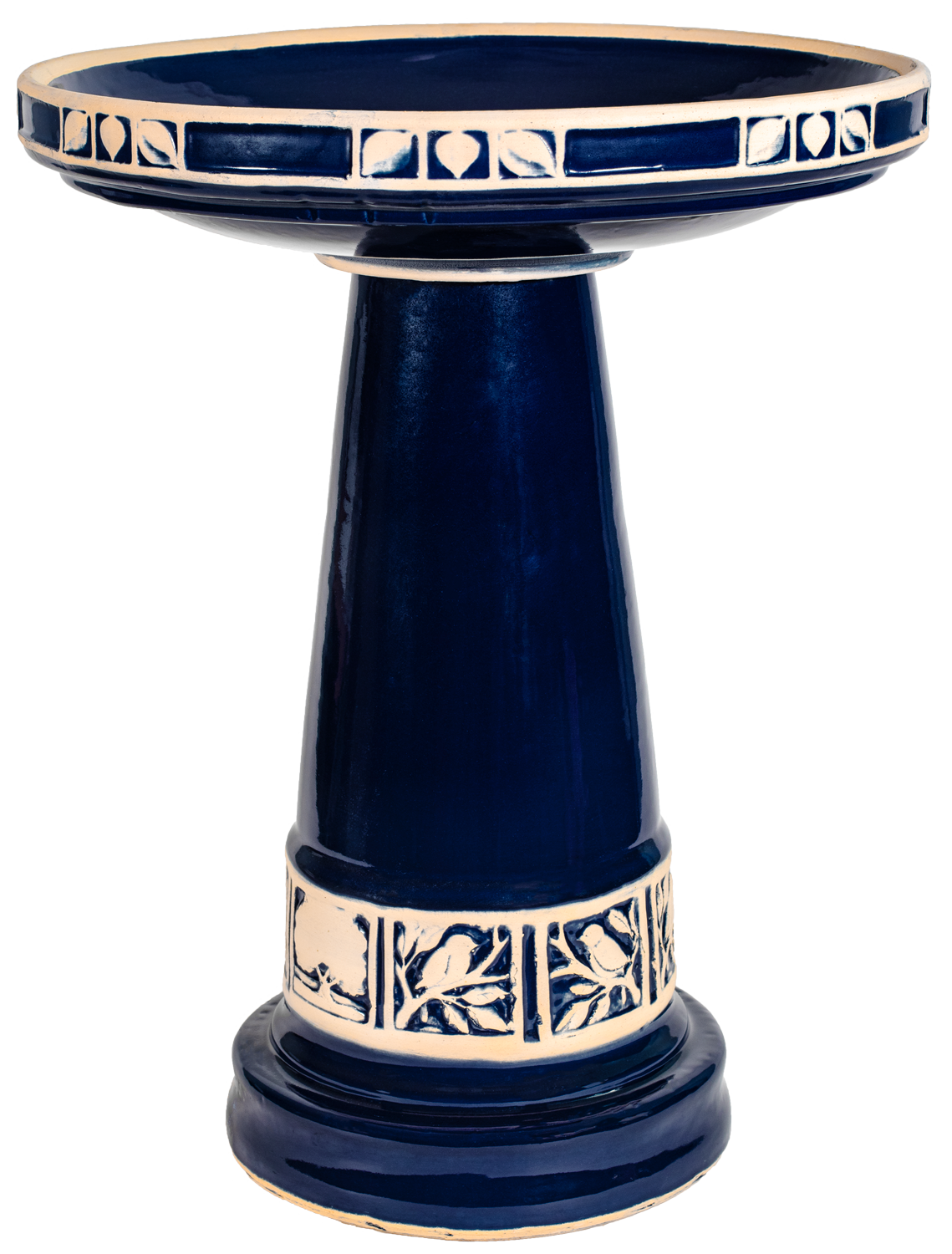 Zanesville Birdbath Set - Cobalt Blue