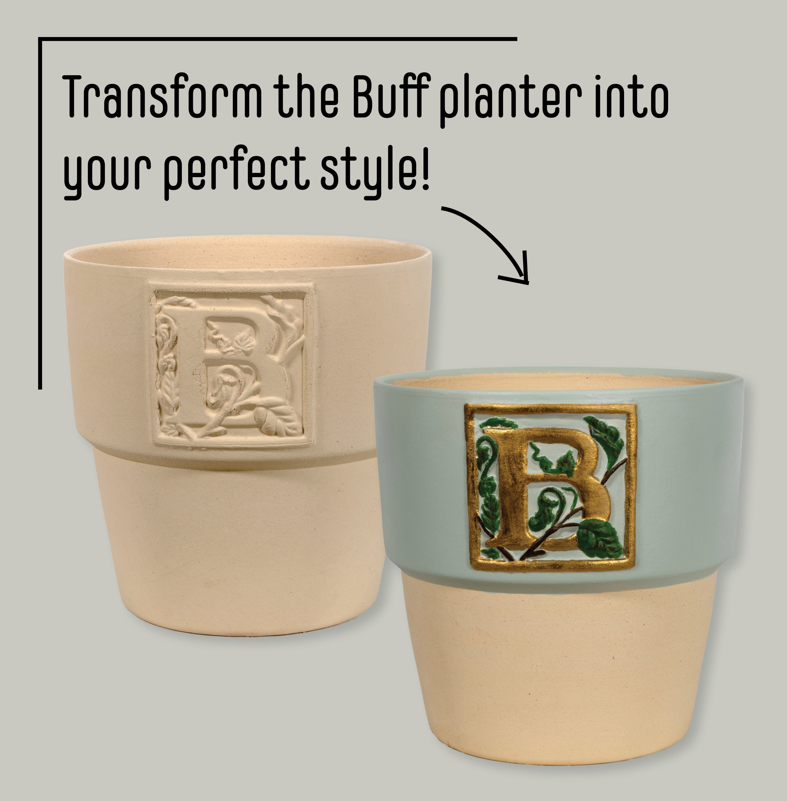 Bookplate Planter - Made to Order in Buff