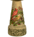 Decorative bird bath with cardinals on a white background