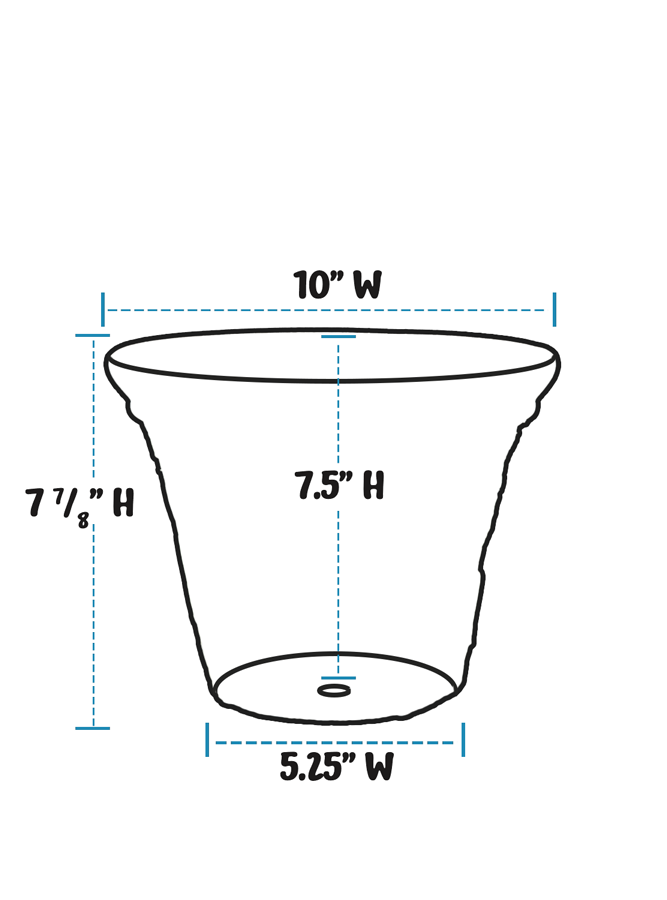 Handpainted Chickadee 10&quot; Planter - Aged
