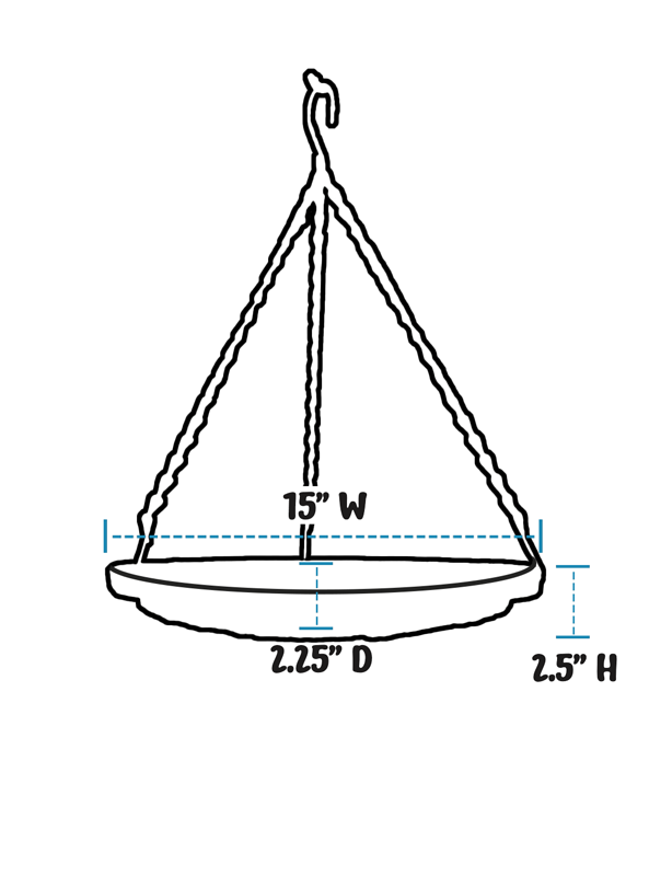 Hanging Nest Birdbath / Feeder
