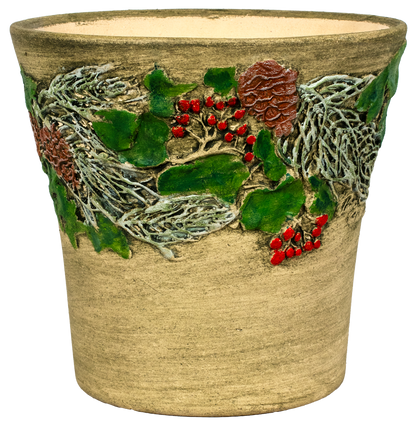 Handpainted Holiday Planter - Aged