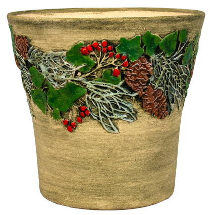 Handpainted Holiday Planter - Aged