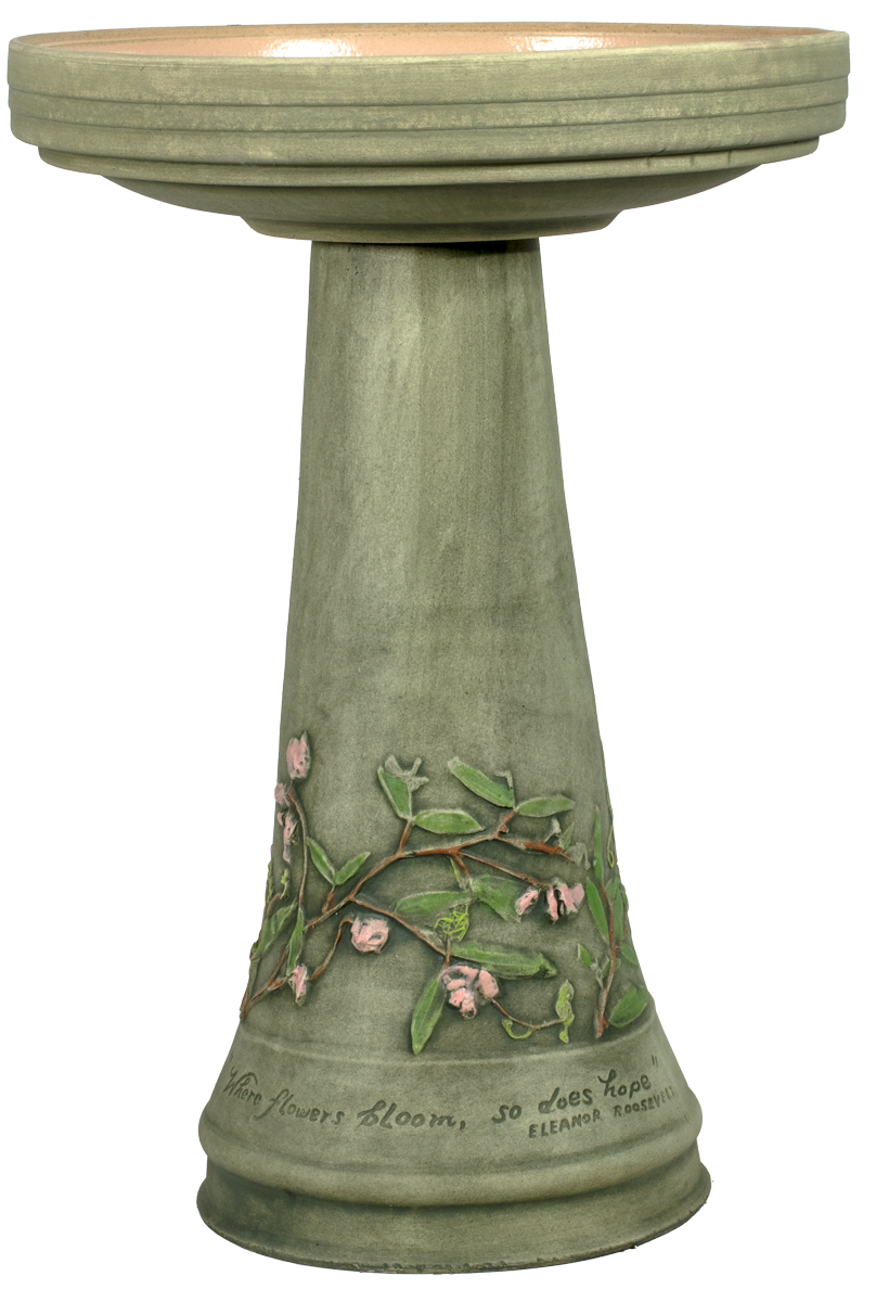 Handpainted Hope Birdbath Set - Aged