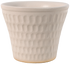 medium white ceramic planter with oval design