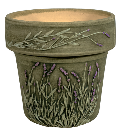 Handpainted Lavender 10&quot; Planter - Aged