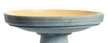 Loon Birdbath Top w/Glazed Interior - Aged