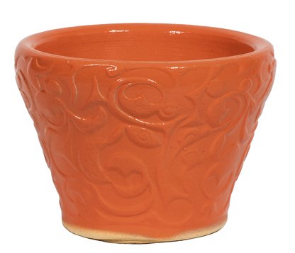 orange ceramic flower pots Lucy Planter