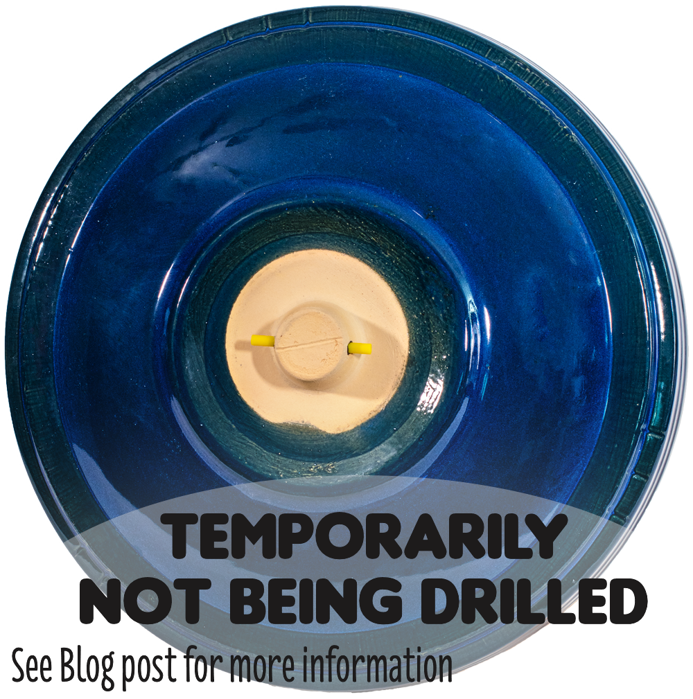 Simple Elegance Birdbath Set - Cobalt Blue