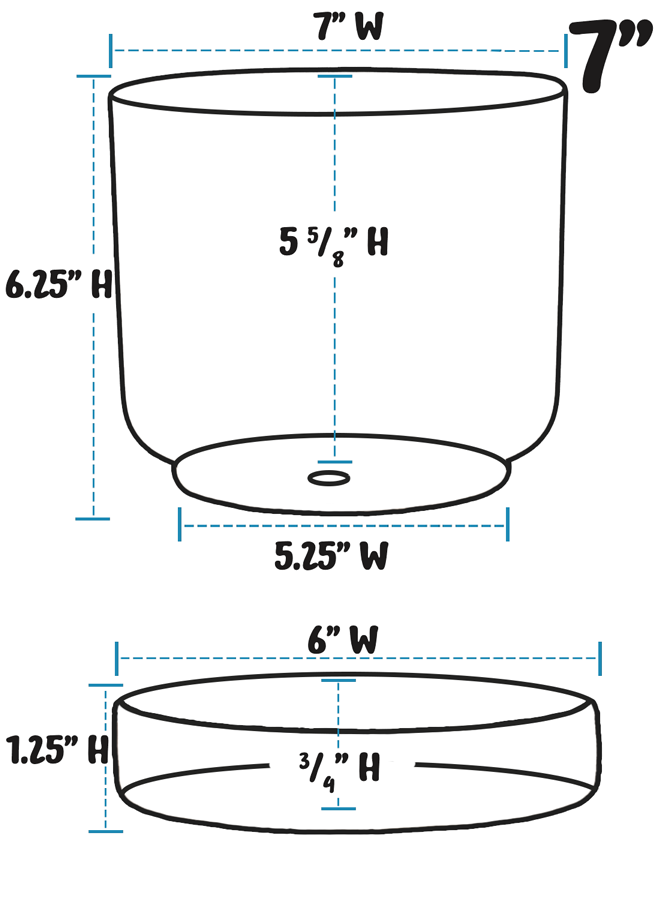 Tavern Planter Cup w/Saucer