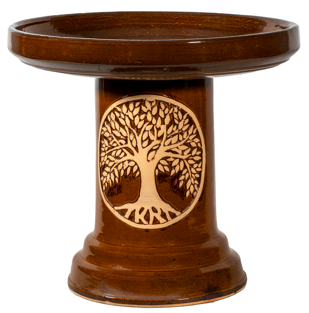 Tree of Life Birdbath Set - Golden Umber
