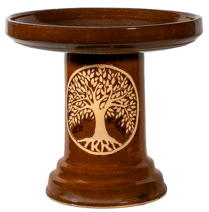 Tree of Life Birdbath Set - Golden Umber