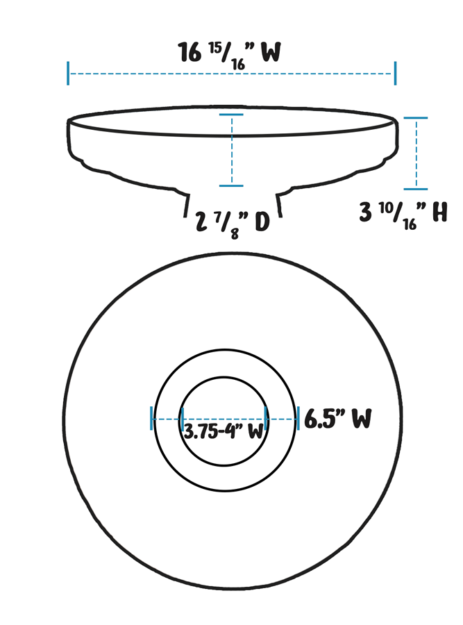 Universal Birdbath Top - Antique White