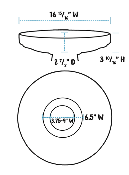 Universal Birdbath Top - Loam Brown