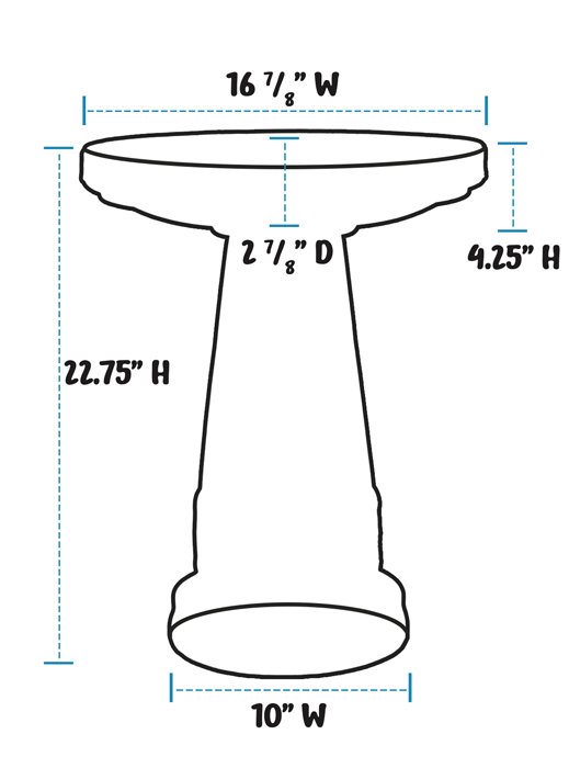 Zanesville Birdbath Set - Loam Brown