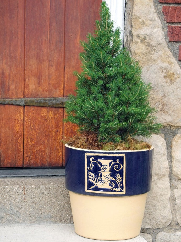 Bookplate Planter - Cobalt Blue A-Z