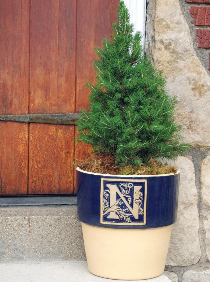 Bookplate Planter - Cobalt Blue A-Z