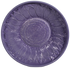Ceramic sunflower birdbath top in Lavender purple glaze
