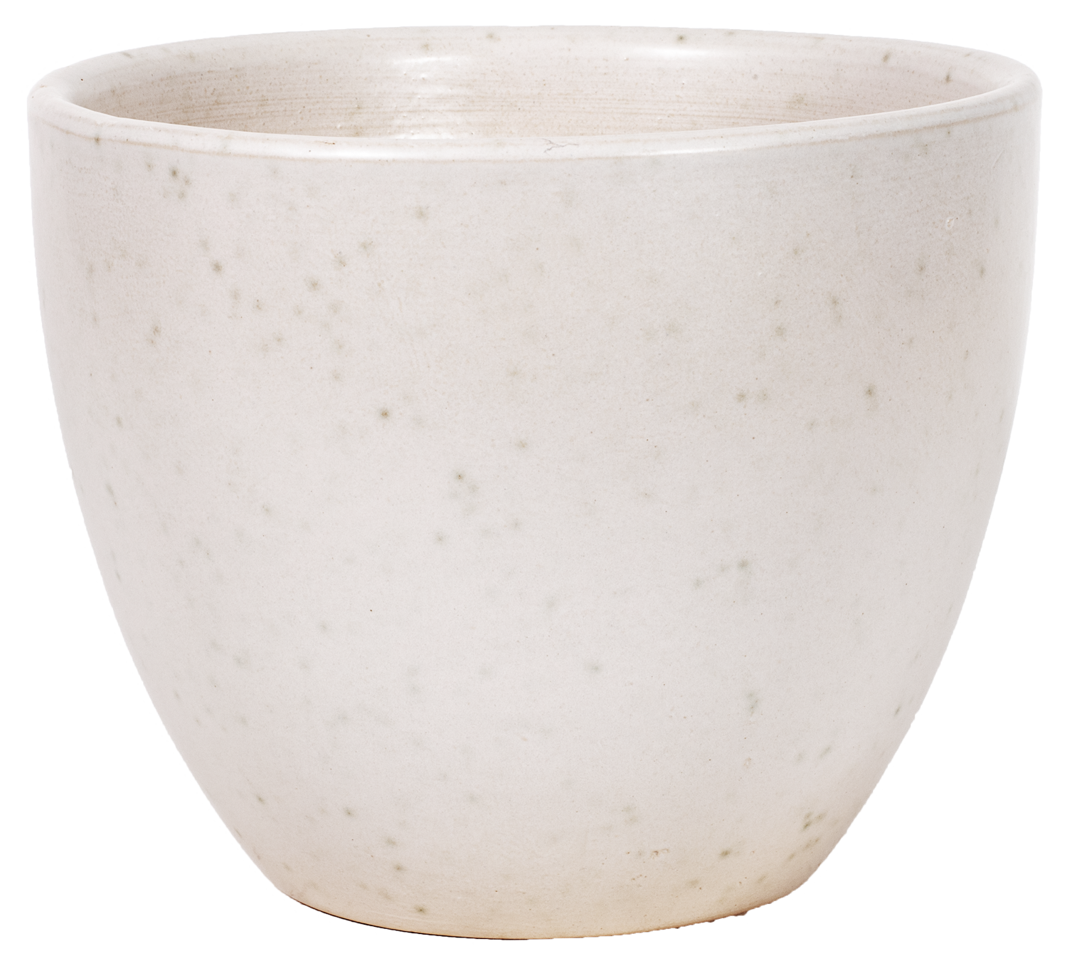 simple modern round egg planter in white glaze