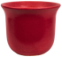 large ceramic red planter in a bell shape