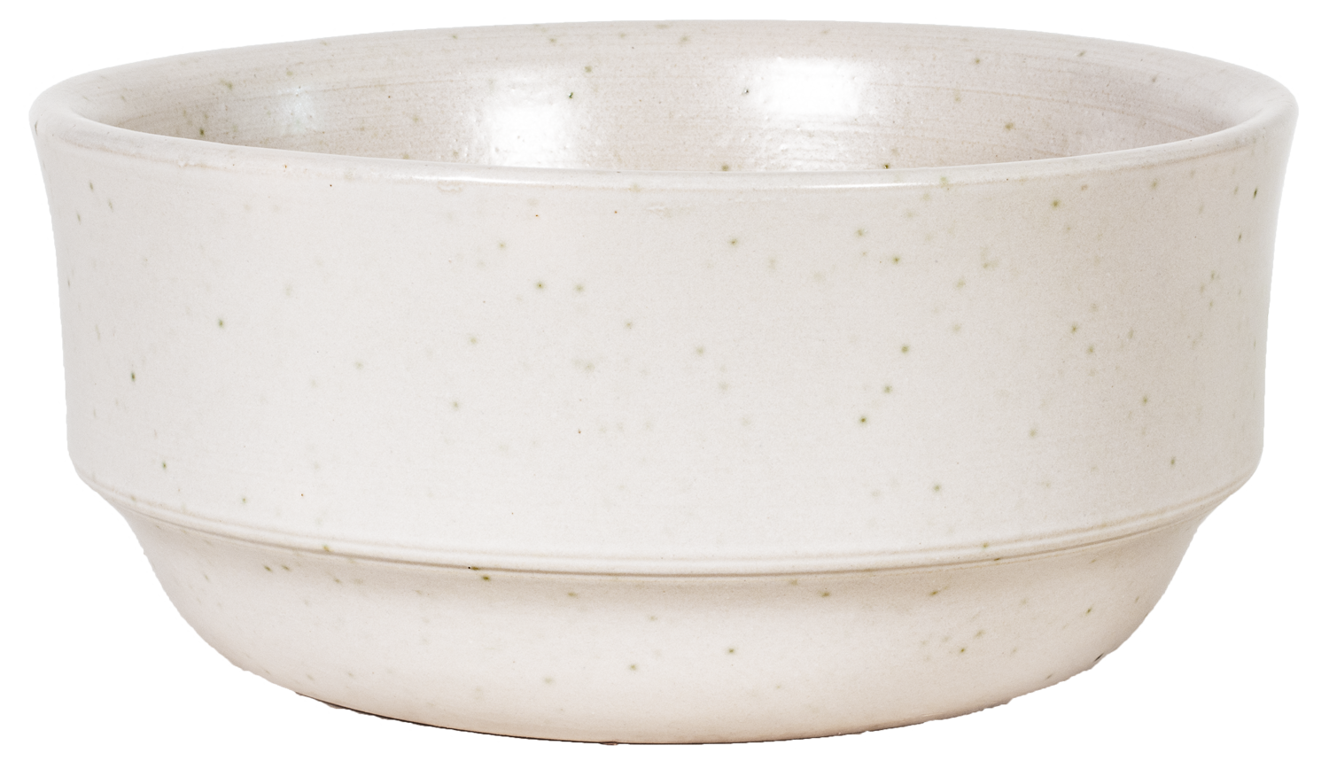 Large rounded bowl planter in white glaze