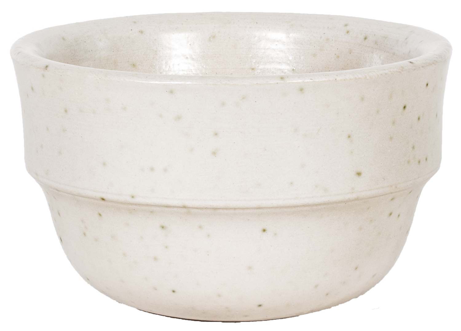 small rounded bowl planter in white glaze