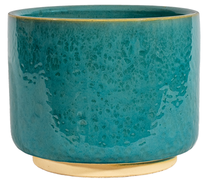 turquoise indoor plant pot Mid Century Modern Planter (MCM)