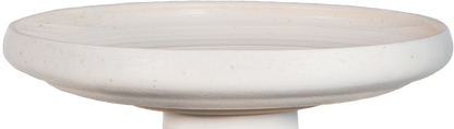 large white modern ceramic birdbath top