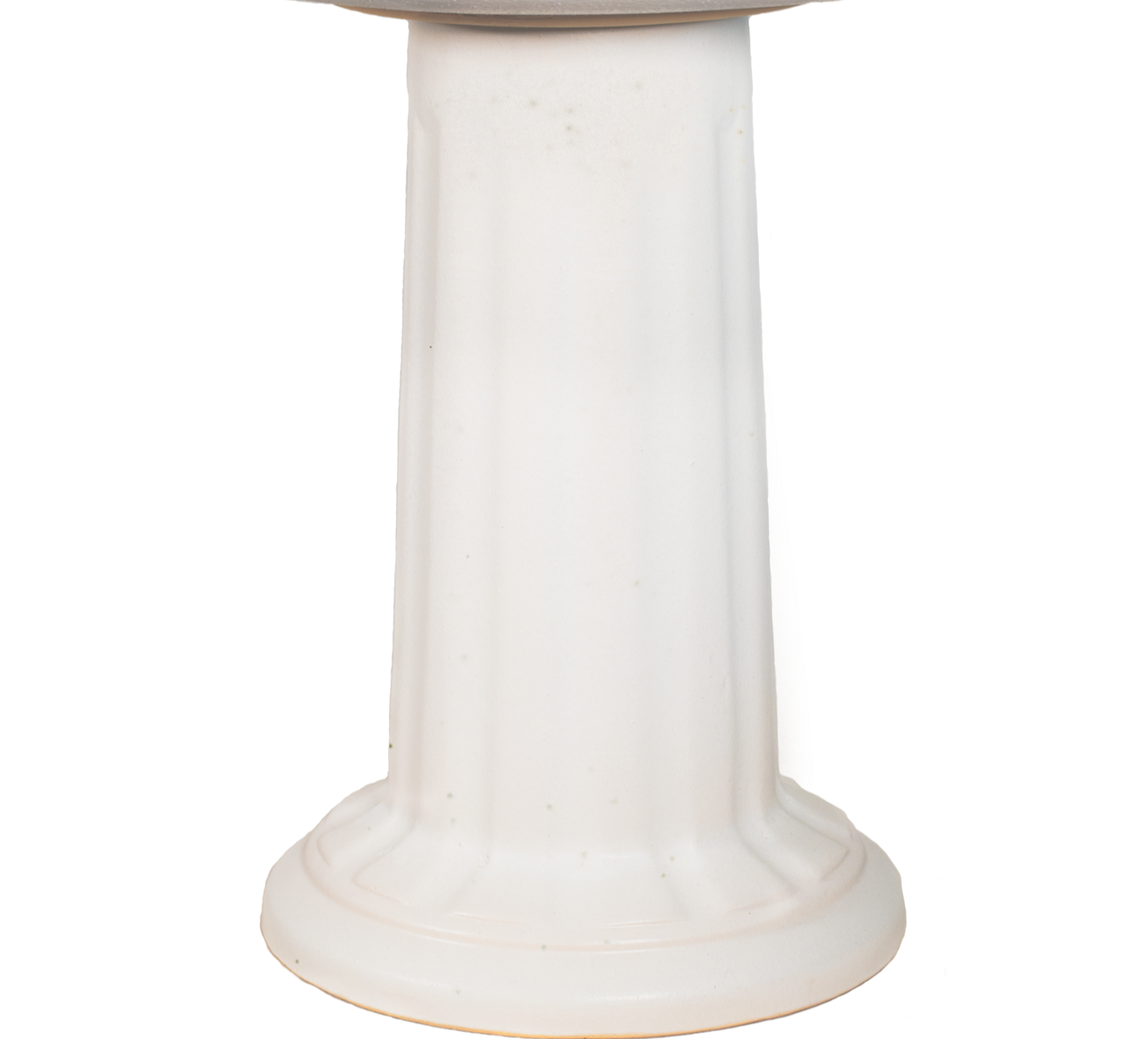ceramic white birdbath pedestal with column design