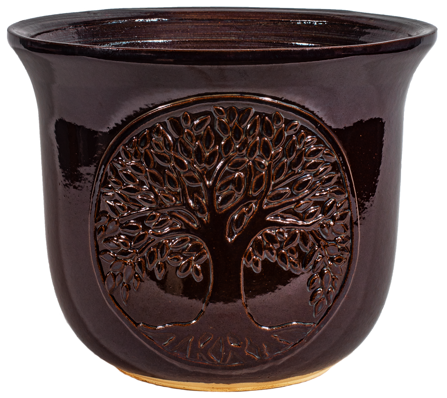 Tree of Life 12&quot; Planter - Rootbeer