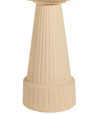 ceramic plain clay pedestal with vertical stripes